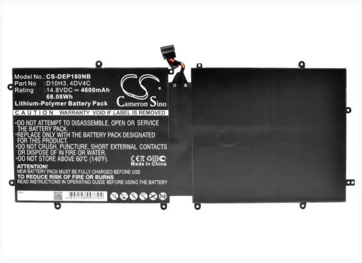 

Cameron Sino 4600mAh battery for DELL XPS 18 1810 1820 18-1810 4DV4C 63FK6 D10H3 Notebook, Laptop Battery