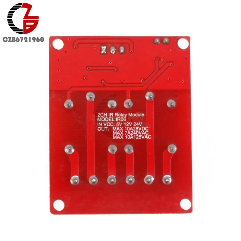 2 канала 2CH 5 в 12 В 24 В ИК-инфракрасный пульт дистанционного управления высоковольтный релейный модуль светодиодный индикатор состояния