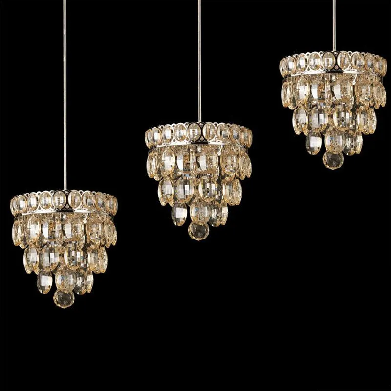 

Brief Modern Luxurious 100% Quality K9 Crystal Led 7w*1/3 Heads Pendant Light for Dining Room Living Room Droplight 1368