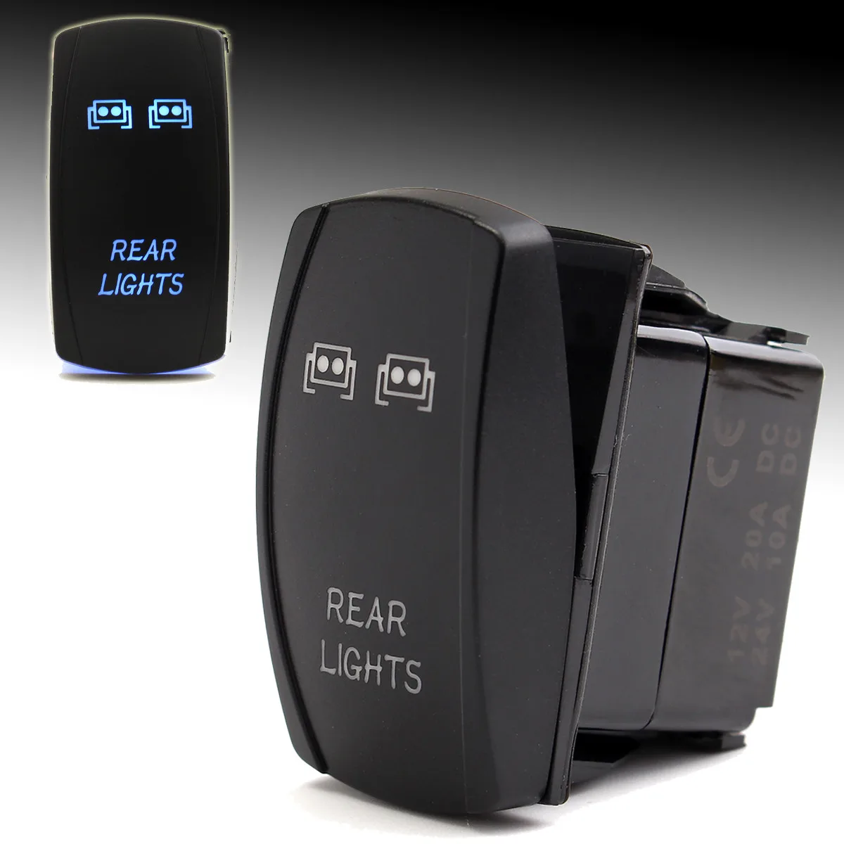POLARIS RZR 800 XP900 Dual BackLit RED LED REAR LIGHTS Rocker Switch ON OFF