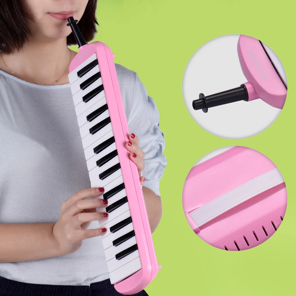 Ammoon Melodica Фортепиано стиль 32 клавиши гармоника клавиатура рот орган с мундштуком