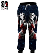 OGKB, унисекс, хип-хоп спортивная одежда, спортивные штаны, Осень-зима, для женщин/мужчин, крутой принт, отряд самоубийц, 3D, спортивные штаны, спортивные штаны