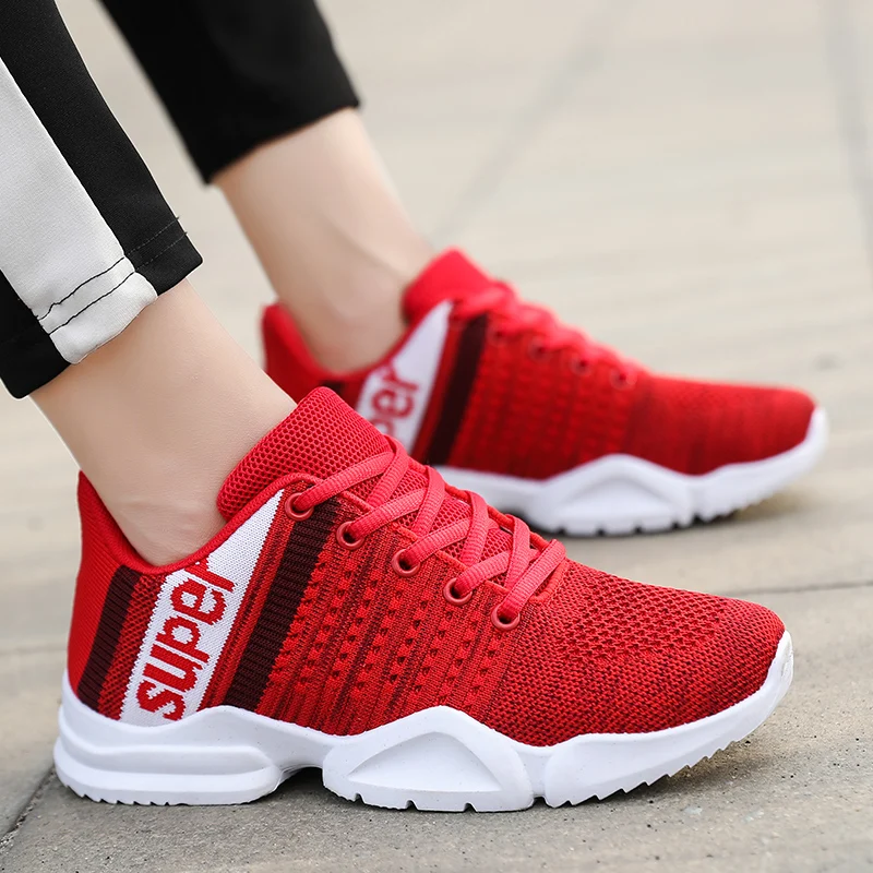 

New Four Seasons Knit Women's Shoes Casual Comfortable Sports Shoes Running Shoes