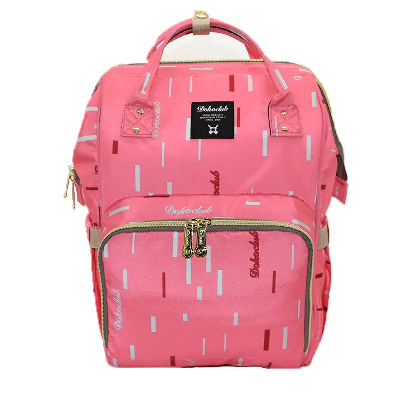 

Diapering & Toilet Training Bags Oxford Material Geometric Pattern Printed Baby&Mother Zipper Backpack