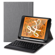 Желе расческа клавиатура чехол для iPad Mini 5 беспроводной Bluetooth клавиатура чехол льняное покрывало флип клавиатура для iPad Mini 5