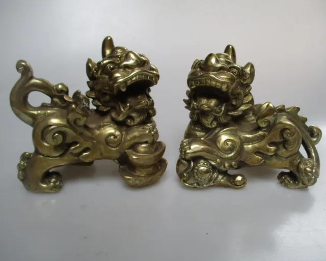 wedding decorations art collection1 pair of chinese brass carved wedding decorations art collection1 pair of chinese brass carved unicorn statue animal sculpture christmas