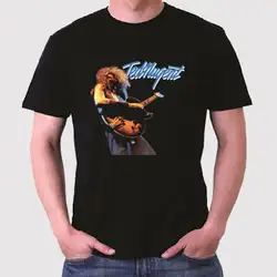 Ted Nugent Rock с гитаристом Legend Мужская черная футболка Размер S до 3XL Мужская футболка с коротким рукавом Бесплатная доставка дешево