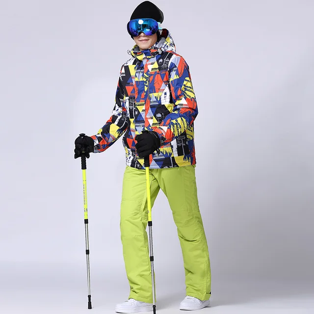 Cheap Free shipping 2016 new high quality Leisure tuba Men's wear outdoor winter sport ski suit waterproof thick ski jacket+pants warm