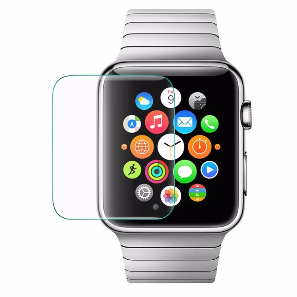 Protective Guard Glass metal Film Screen Protector For iwatch 38mm 42mm Metal Full covered Tempered Glass