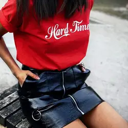 Уличный стиль Повседневное Для женщин футболка хип-хоп топ с коротким рукавом тройник бренд Дизайн хлопковая Футболка летняя тенденция