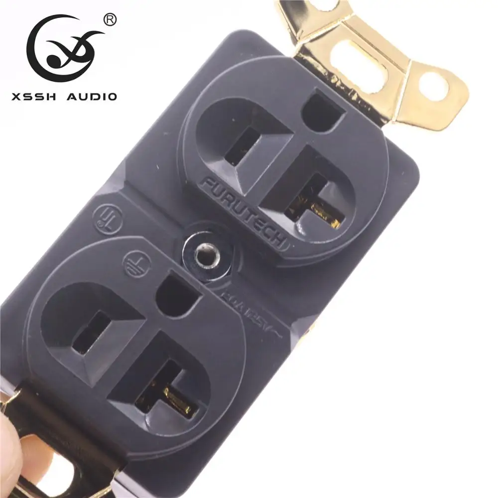 

XSSH Audio FURUTECH red pure copper plated gold Rhodium 20amp 20A 125V America Standard US power socket electric outlet core