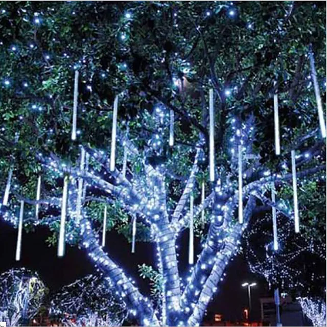 80cm Rain Drop Icicle Snow Fall String Led Christmas Tree