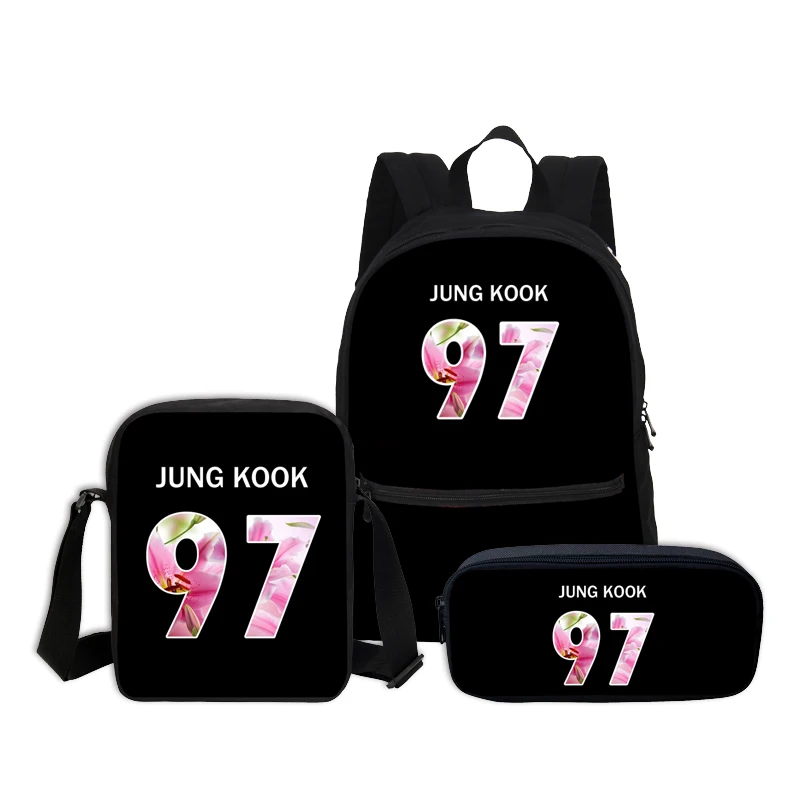Новый SUGA 93 3D с буквенным принтом детские школьные рюкзаки модные 3 шт. женские