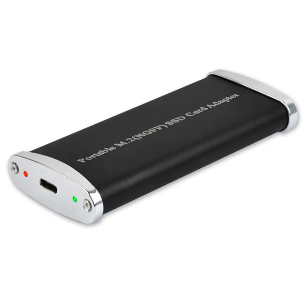 M 2 NGFF SSD Card Adapter to USB3 1 Type C Transmission HDD Enclousre Case Aluminum