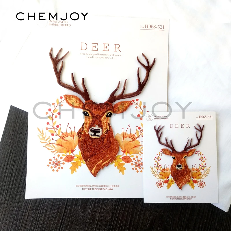 Moda Abbigliamento Design Alce Ricamo Ferro Su Toppe - Foto 8