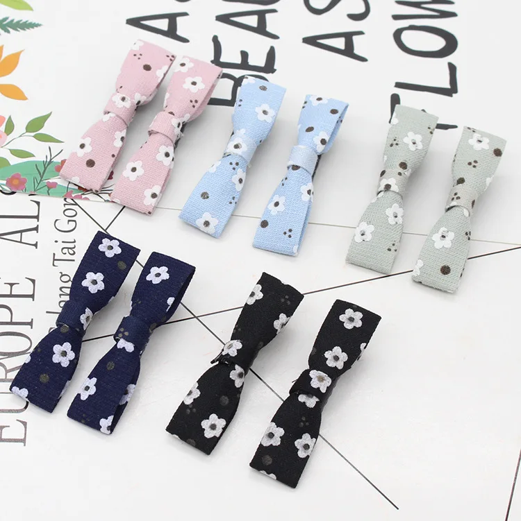 

2PCS/lot Newly Design Grosgrain Baby Small Bow Hairpins Girls Hair Accessories Children Hairgrips Kids Hair Clips Mini Headwea