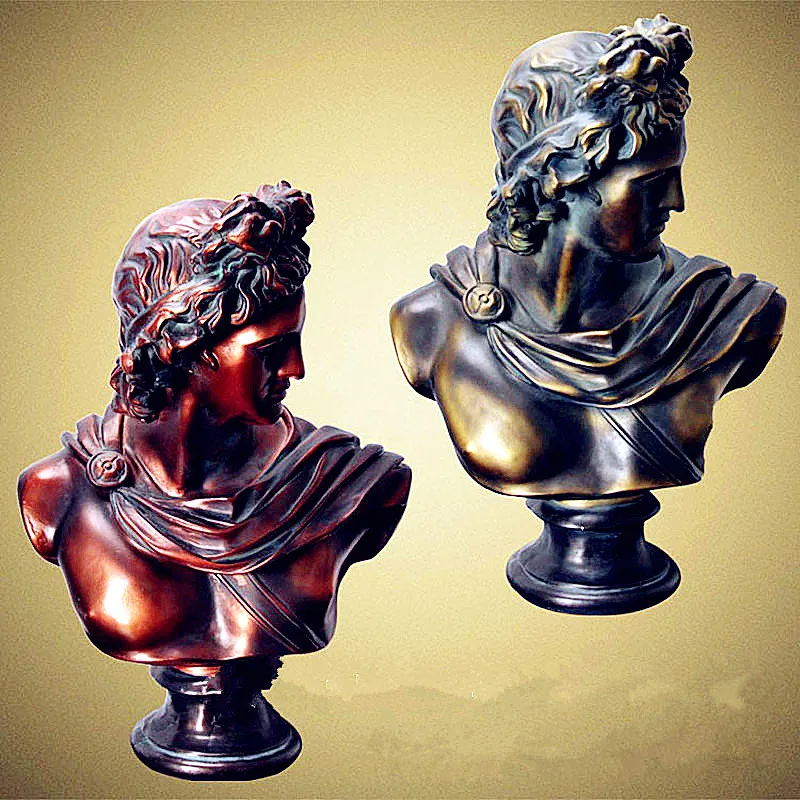 

Retro David Head Portraits Statue Venus Bust Michelangelo Buonarroti Home Decorations Resin Craftwork Art Material 77cm L2186