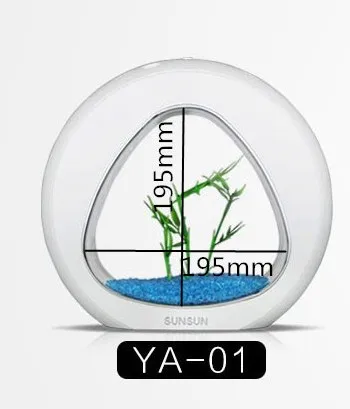 SUNSUN акриловый аквариум для рыб бамбуковая основа мини-украшение аквариума аксессуары вращающееся украшение аквариумная миска аксессуары для аквариума - Цвет: Белый