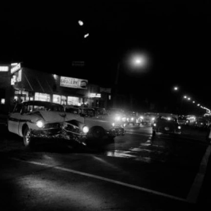 Car crash during night Poster Print (24 x 36)