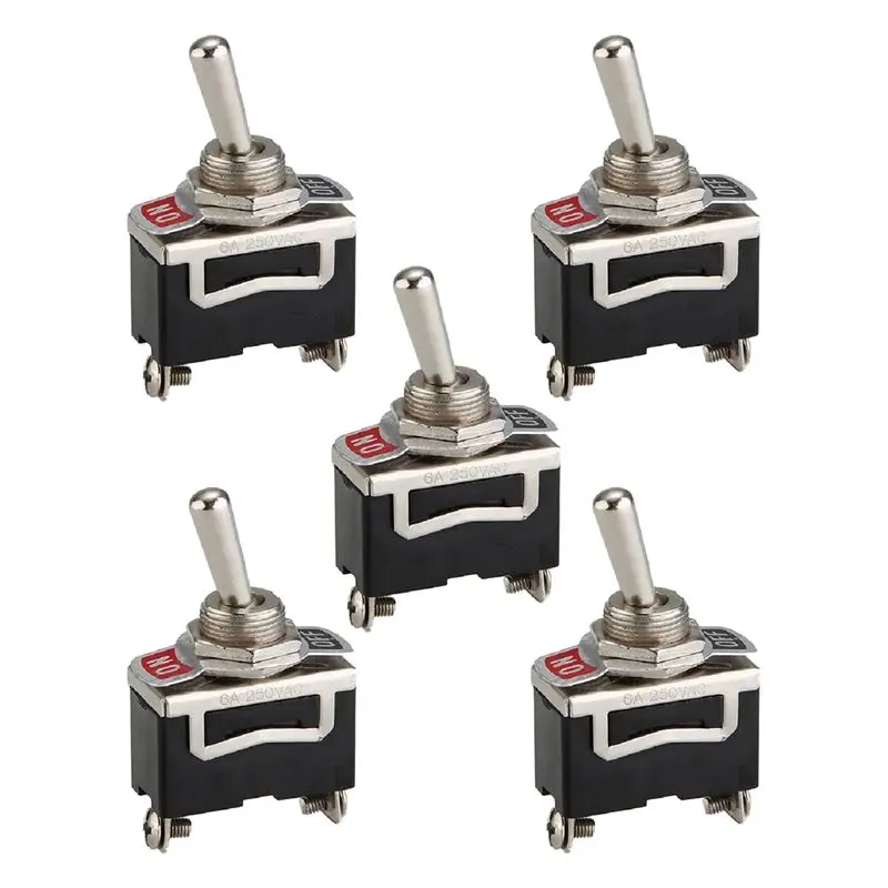 

5 x Inverter Switch ON-OFF Toggle Lever SPST Metal Auto Car