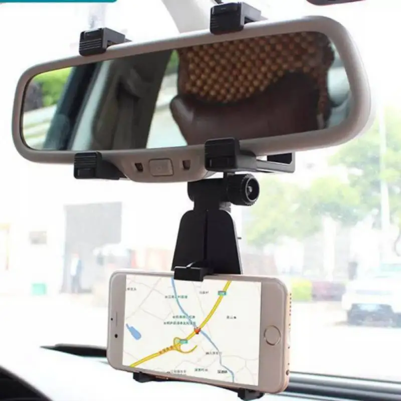 

Universal Car Phone Holder 360 Degrees GPS Smartphone Stand Car Rearview Mirror Mount Phone Holder For iPhone Samsung