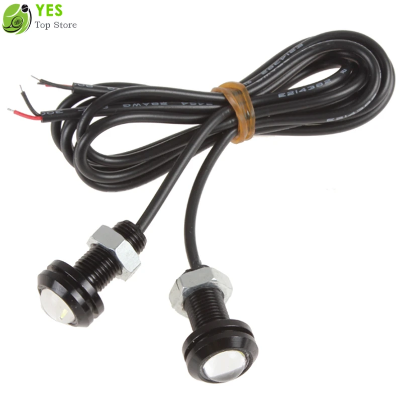 

2pcs/set Waterproof 3W High Power Car Interior Lights White Light Eagle Eye Door Lights Auto Back up Reverse Lamp 12V