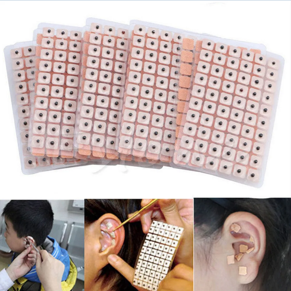 

YOVIP 600 Pcs/lot Relaxation Ears Stickers Acupuncture Needle Ear Vaccaria Seeds Ear Massage Auricular-paster Press Seeds