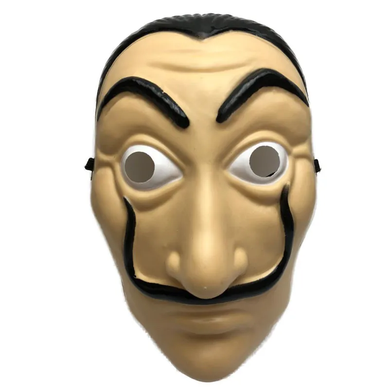La Casa De Papel маска Salvador Dali пластиковое лицо забавные костюмы с масками маска для косплея тушь для ресниц Dali маска деньги Heist