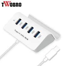 

USB Type-c HUB 4 Ports High Speed Type C Hubs with Stand OTG Type-c USB Splitter for Apple Macbook Laptop PC Phone Google