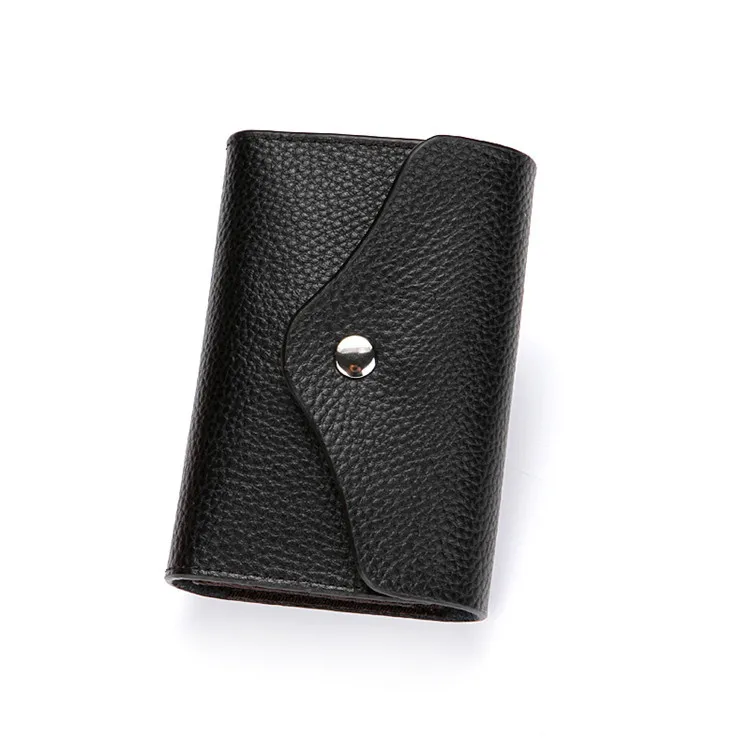 

Fashion Antitheft Men Credit Card Holder Blocking Rfid Wallets Genuine Leather Unisex Security Information Aluminum Coin Purses