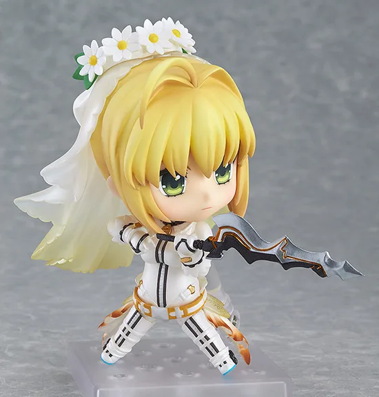 

Nendoroid 387 Anime Fate Stay Night Cute Kawaii Saber Bride Ver. Nendoroid Action Figures PVC Doll Collection Model Toys Gifts