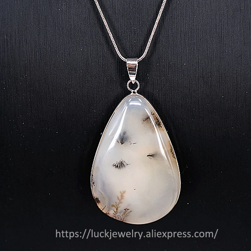 

3pcs/lot Luck Jewel Natural Glass Onyx Necklace Peach Blossom DIY Cabochon Women Jewelry Wholesale Gem Stone Premium DIY Gift