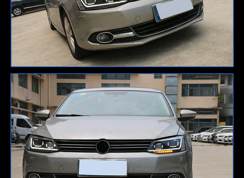 АКД автомобилей Стайлинг фар для VW Jetta MK6 B8 2012- Тип фары светодиодные ходовые огни биксенон интенсивность пучка Автомобильные противотуманные фары уровня