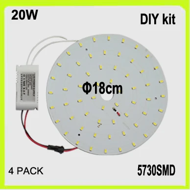 1 упаковка круглый 24 W светодиодный вниз свет LED-панель, ПП светодиодный TECHO LED Теплый Холодный белый круглая Светодиодная лампа = 50 W 2D трубки