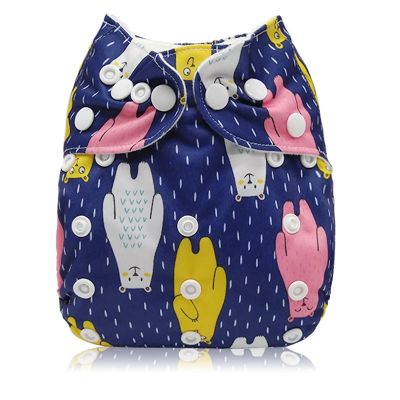 

[Mumsbest] 2019 New Arrival Cloth Diaper Reusable Washable Baby Nappies Baby Cover Size Ajustable Pocket Diapers