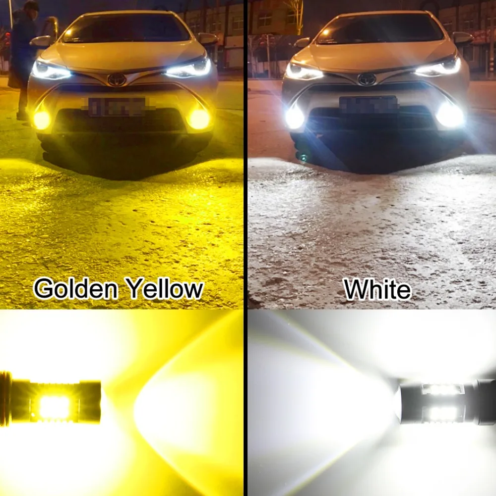 2 шт H7 Led H11 H8 9005 HB3 9006 HB4 21SMD 3030 лампы автомобиля Противотуманные дальнего света авто