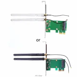 2018 беспроводной адаптер Wi-Fi Mini PCI-E для PCI-E 1X настольный адаптер + 2 антенны
