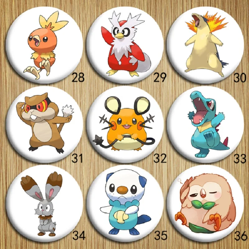 1 шт. Мультяшные броши в виде жести значки Pokemon с Пикачу булавки рюкзак украшение
