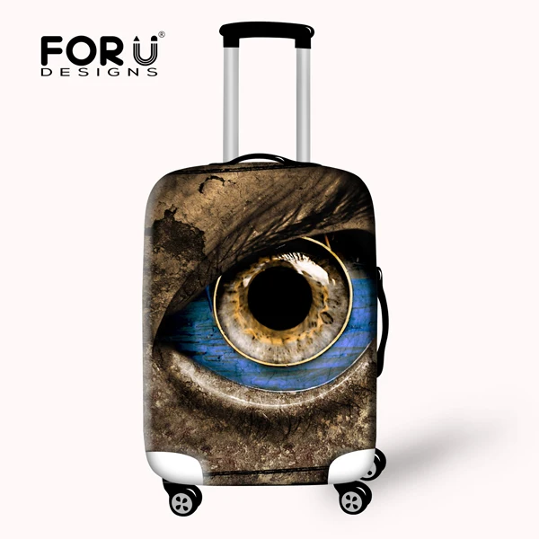Эластичный багажный чехол для 18-30 дюймов чемодан на колесиках водонепроницаемый багажный Защитный чехол на молнии большие глаза дорожный дождевик - Цвет: A004M2
