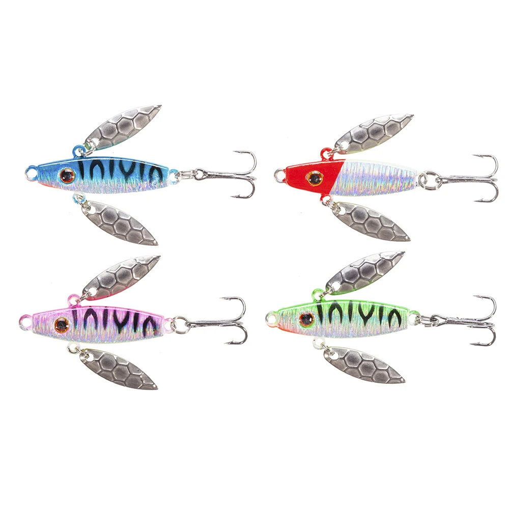 Seanlure Doubleblade Glow Belly Spoon 5cm 7g Ice Fishing Lure Ice Jig