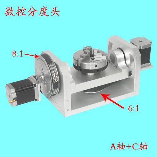 ЧПУ индексационная головка, ось, вращение, четвёртая ось, пятая ось(с патроном