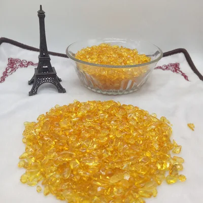 

1000g Yellow crystal gravel Yellow Quartz Crystal Polished Crushed Stone