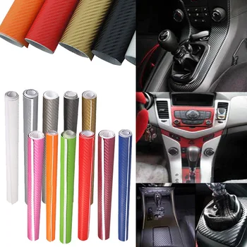 

127cm*30cm Car Auto Sticker 3D Carbon Fiber Wrap Roll DIY Decoration M8617