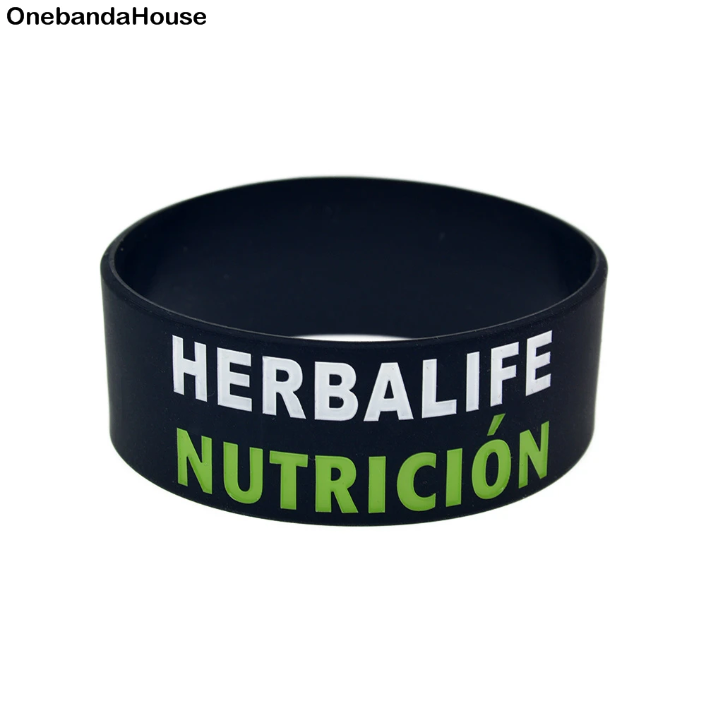 Силиконовый браслет Nutricion 1 шт. 24 часа один дюйм ширина черный | Украшения и