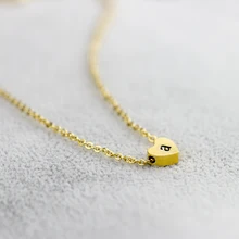 DIANSHANGKAITUOZHE Stainless Steel Chain Letter a b c d e f g h i j k l m n o p q r s t u v w x y z Heart Choker Necklace Women цена DIANSHANGKAITUOZHE Stainless Steel Chain Letter a b c d e f g h i j k l m n o p q r s t u v w x y z Heart Choker Necklace Women цены онлайн