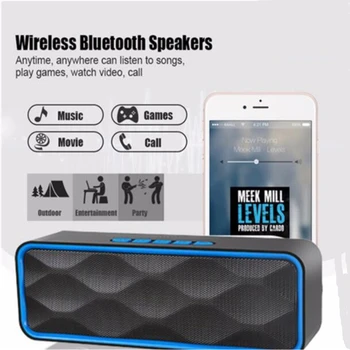 

Fu&y bill Wireless Mini Bluetooth FM Speakers Outdoors Hands Free Speaker TF Card USB Stereo Music Sound Box For Smartphones
