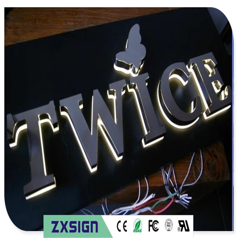 

Factory Outlet Exterior waterproof Stainless steel backlit led letter light