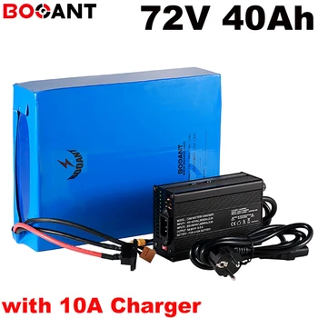 شراء72 V 40ah 5000 W سكوتر بطارية 20 S 72 V دراجة كهربائية بطارية أيون الليثيوم لسامسونج 18650 30B + 100 أمبير BMS مع 10A شاحن