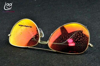 

Clara Vida 2017 Aviation Navigation pilot style mirror golden real POLARIZED uv400 uv100% men women super popular sunglasses