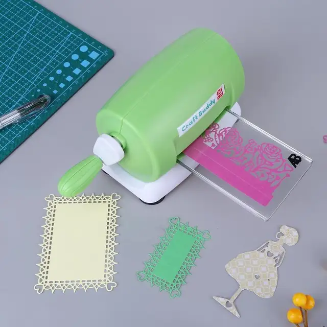 DIY MÃ¡quina de GravaÃ§Ã£o de Corte de Papel OfÃ­cio Scrapbooking Ãlbum de PlÃ¡stico PedaÃ§o Cortador de Morrer MÃ¡quina de Corte Die-Cut Verde 15.5*11*8 cm